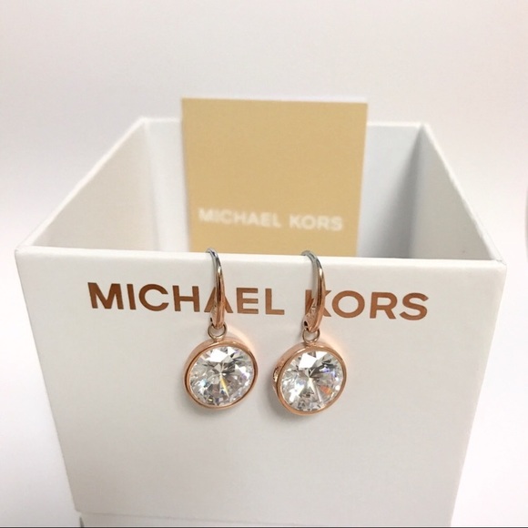 New authentic MK rose Gold Tone drop Earrings - Picture 2 of 6